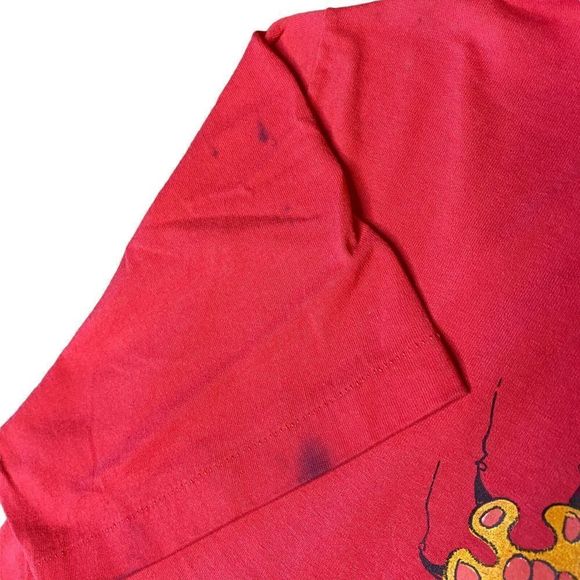 Vintage Cat T Shirt Size Large Where's My Coffee? Red Crazy Lady Single Stitch - Picture 5 of 8